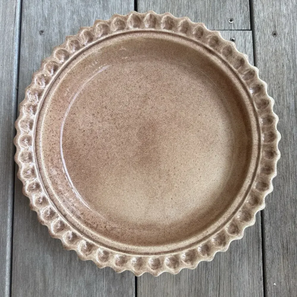 Vintage Ceramic Cherry Pie Keeper Dish with Lid Cottagecore